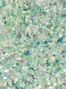 Green Fluorite Crystal Chips 5mm - 7mm 1lb bag