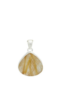 Rutilated Quartz Pendant - Sterling Silver - No.1765