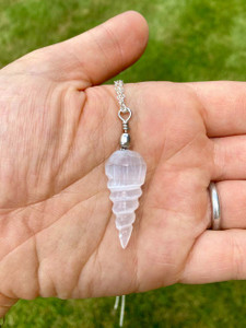 Raw Selenite Necklace Spiral