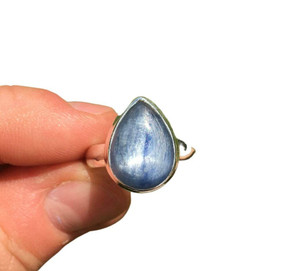 Polished Blue Kyanite Ring - Size 6.5 US - Sterling Silver - No.982