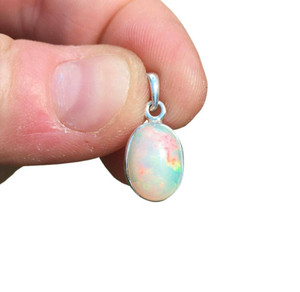 Ethiopian Opal Pendant - Sterling Silver - No.7