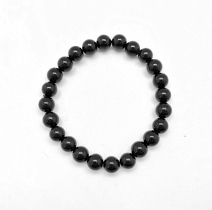 Black Onyx Elastic Bracelet - 8mm Beads