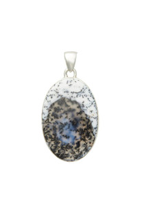 Dendritic Opal Pendant Merlinite - Sterling Silver - No.2294