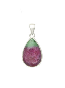Ruby in Zoisite Pendant - Sterling Silver - No.1007