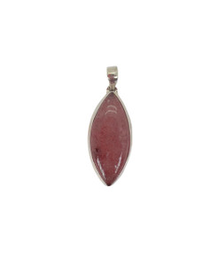 Strawberry Quartz Pendant - Sterling Silver - No.123 