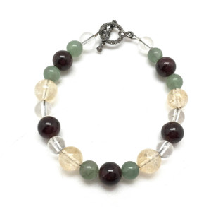 Love, Energy, Calming, Protection Healing Clasp Bracelet - 6mm & 8mm Beads 