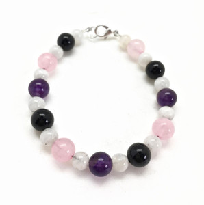 Love Clasp Bracelet - 6mm & 8mm Beads 