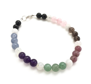 Worry, Self Esteem, Calming, Stress, Love & Grounding Clasp Bracelet - 6mm Beads 