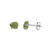 Moldavite Stud Earrings in Sterling Silver 