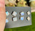 Rainbow Moonstone Raw Square Stud Earrings - Sterling Silver