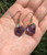 Amethyst Raw Point Dangle Earrings in Plated Setting
