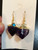 Amethyst Raw Point Dangle Earrings in Plated Setting