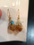Citrine Treated Raw Point Dangle Earrings