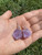 Amethyst Raw Natural Earrings in Drilled Dangle Setting