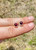 Garnet Polished Round Stud Earrings - Sterling Silver