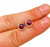 Garnet Polished Round Stud Earrings - Sterling Silver