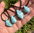Larimar Freeform Pendant on Cord 