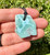 Larimar Slab Pendant on Cord - Partially Polished 