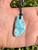 Larimar Slab Pendant on Cord - Partially Polished 