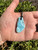 Larimar Slab Pendant on Cord - Partially Polished 