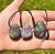 Ruby Fuschite Tumbled Pendant on Cord 