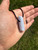 Blue Lace Agate Polished Pendant on Cord