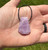 Kunzite Coffin Shaped Pendant on Cord 