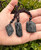 Black Tourmaline Log Pendant on Cord 