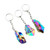 Raw Flame Aura Quartz Keychain 