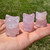 Rose Quartz Crystal Cat, Sitting Cat Sculpture 