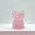 Rose Quartz Crystal Cat, Sitting Cat Sculpture 