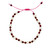 Garnet & Freshwater Pearl Adjustable Bracelet 