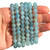 Lemurian Aquatine Calcite Elastic Bracelet - 6mm and 8mm Beads 
