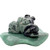 Kambaba Jasper Frog on Green Aventurine Lily Pad 