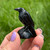 Black Obsidian Raven - Polished Stone Figurine 
