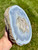 Light Blue Agate Slab with Quartz Center - Front Polished - No.75 