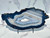 Blue Agate Slab with Druzy Center - Front Polished - No.80 