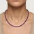 Dainty Faceted Amethyst Gemstone Necklace (3mm Beads) 