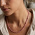 Dainty Faceted Rhodonite Gemstone Necklace (3mm Beads) 