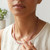 Dainty Faceted Rhodonite Gemstone Necklace (3mm Beads) 