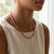 Dainty Faceted Rhodonite Gemstone Necklace (3mm Beads) 