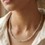 Dainty Faceted Burmese Jade (Jadeite) Gemstone Necklace (3mm Beads) 