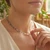 Dainty Faceted Fluorite Gemstone Necklace (3mm Beads) 