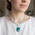 Dainty Faceted Amazonite Gemstone Necklace (3mm Beads) 