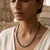Dainty Faceted Malachite Gemstone Necklace (3mm Beads) 