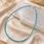 Dainty Faceted Blue Apatite Gemstone Necklace (3mm Beads) 