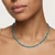 Dainty Faceted Blue Apatite Gemstone Necklace (3mm Beads) 