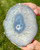 Blue Agate Slab with Quartz Crystal Center - Front Polished - No.84 