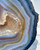 Banded Blue Agate Slab with Druzy Center - Front Polished - No.85 