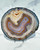 Banded Agate Slab with Quartz Druzy Pocket- Front Polished - No.91 